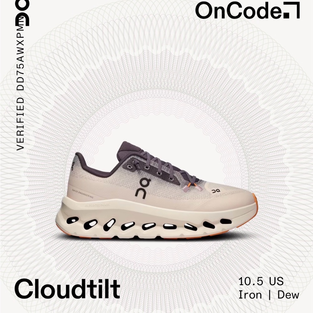 On Cloudﬂt Cloudtilt Women's Athletic Shoe — Iron/Dew 10.5